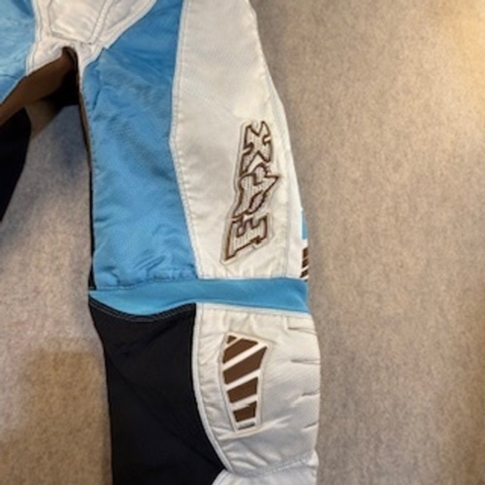 Fox Racing 180 Motocross Pants White Blue Brown Youth 26 MX Dirt Bike Gear - Picture 4 of 9